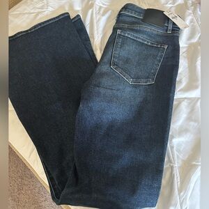Express Dark Blue 70s flare mid rise  Jeans